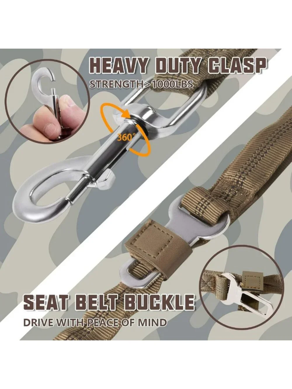 Tactical Dog Harness Set with 6FT Heavy Duty Leash & Reflective Collar for Large